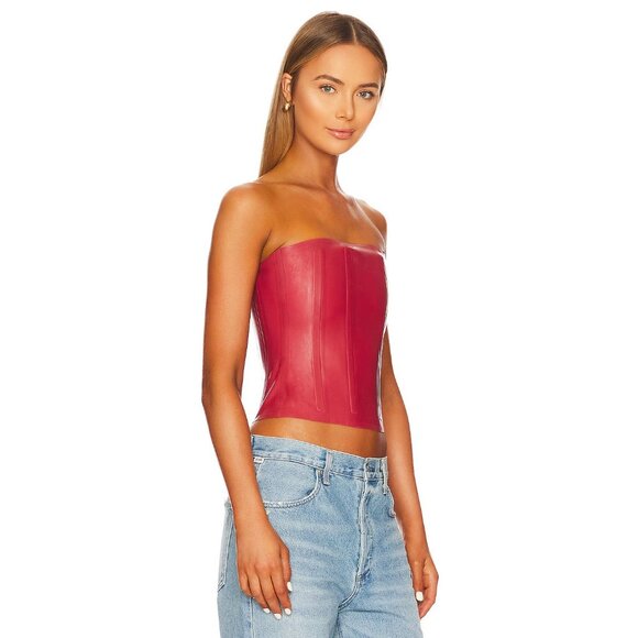 Miaou Libra Corset in Strawberry Red Latex S NWT $395 - Picture 2 of 4